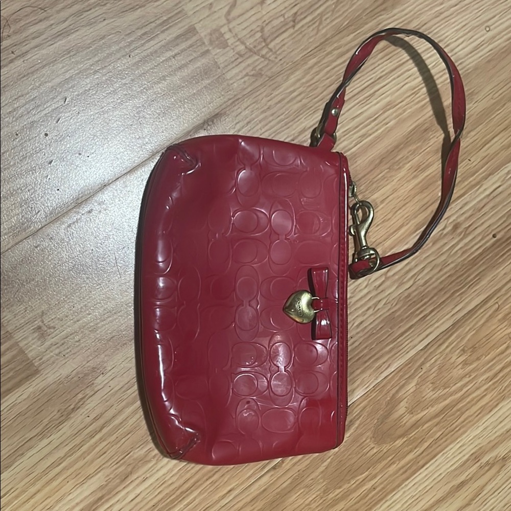 Coach Red Wristlet Bag